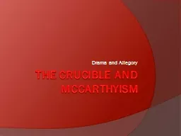The Crucible  and   mcCarthyism