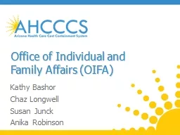 Office of Individual and Family Affairs (OIFA)