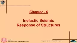 Chapter - 6     Inelastic Seismic Response of Structures