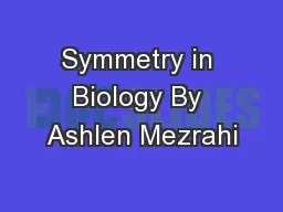 Symmetry in Biology By Ashlen Mezrahi