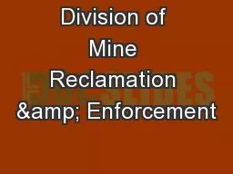Division of Mine Reclamation & Enforcement