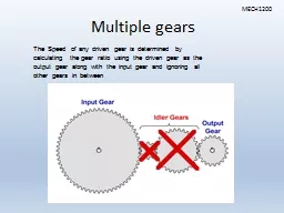 Multiple  gears MECH1200