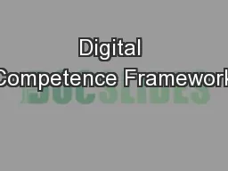 Digital Competence Framework