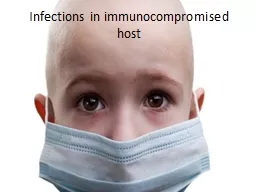 Infections in immunocompromised host