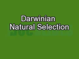 Darwinian Natural Selection