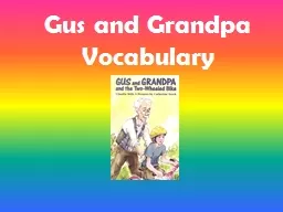 Gus and Grandpa Vocabulary