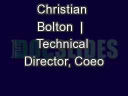 Christian Bolton  |  Technical Director, Coeo
