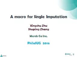 A macro for Single  Imputation