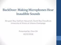 BackDoor : Making Microphones Hear Inaudible Sounds