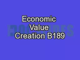 Economic Value Creation B189