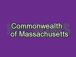 Commonwealth  of Massachusetts