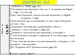 ChAPTER   49   - OLC What’s    in