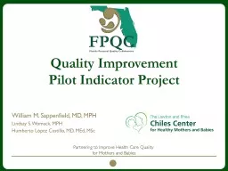 Quality Improvement Pilot Indicator Project
