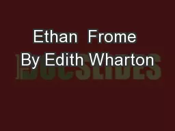 Ethan  Frome By Edith Wharton