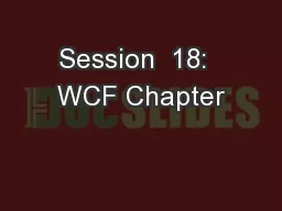 Session  18:  WCF Chapter