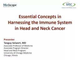 Essential Concepts in Harnessing the Immune System in Head and Neck Cancer