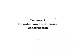 Lecture 1 Introduction to