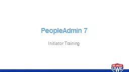 Initiator Training PeopleAdmin