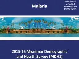 Malaria Follow along  on Twitter!