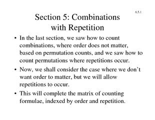 Section  Combinations with Repetition In the last sect