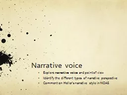 Narrative voice Explore