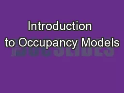 Introduction to Occupancy Models