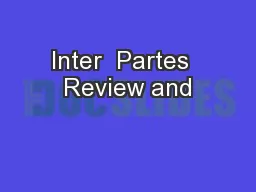 Inter  Partes  Review and