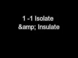 1 -1 Isolate & Insulate