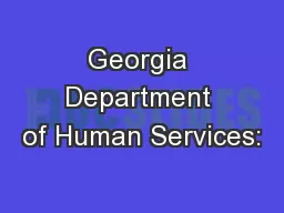 Georgia Department of Human Services: