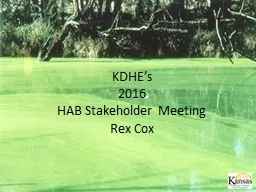 KDHE’s 2016 HAB Stakeholder