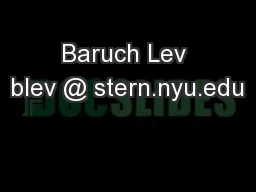 Baruch Lev blev @ stern.nyu.edu