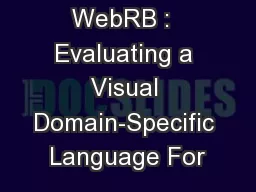 WebRB :  Evaluating a Visual Domain-Specific Language For
