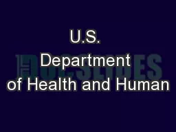 U.S. Department of Health and Human