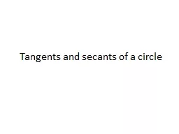 Tangents and secants of a circle