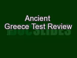 Ancient Greece Test Review