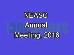 NEASC Annual Meeting, 2016
