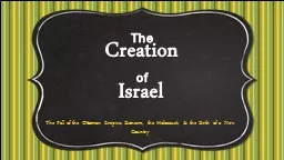 Creation Israel of The T