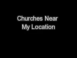 Churches Near My Location