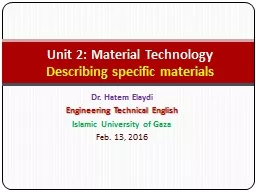 Dr.  Hatem   Elaydi Engineering Technical English