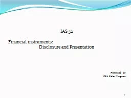 IAS 32 Financial instruments: