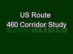 US Route 460 Corridor Study
