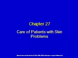 Chapter 27 Care of Patients with Skin Problems