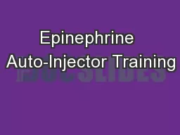 Epinephrine Auto-Injector Training