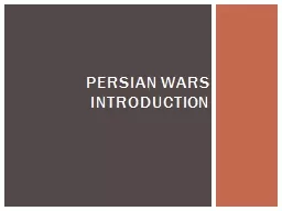 Persian Wars Introduction