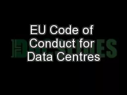 EU Code of Conduct for Data Centres