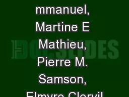 Evens   E mmanuel, Martine E Mathieu, Pierre M. Samson, Elmyre Clervil