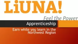 Apprenticeship  Earn while you learn in the Northwest Region