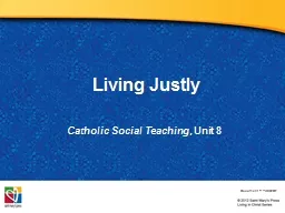 Living Justly Catholic Social Teaching