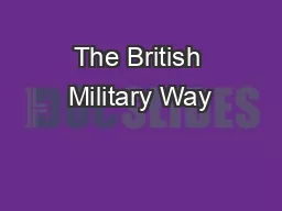 The British Military Way