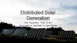 Distributed Solar Generation